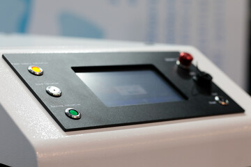 industrial control console with a touch screen