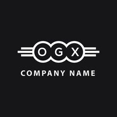 OGX letter logo design on black background. OGX  creative initials letter logo concept. OGX letter design.