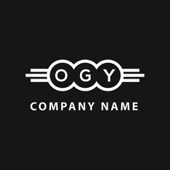 OGY letter logo design on black background. OGY  creative initials letter logo concept. OGY letter design.