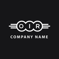 OIR letter logo design on black background. OIR creative  initials letter logo concept. OIR letter design.