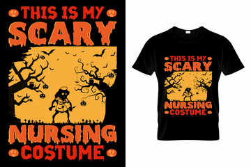  T-shirt Design Nurse, Nurse Typography Design, Nurse Halloween Tee, Halloween Nurse, Women Halloween, Horror Typographic, 
Nurse T Shirt Vintage Design, Halloween Nurse Typography T Shirt Design.