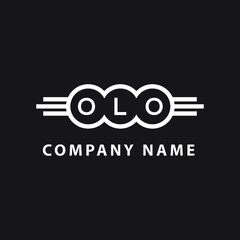 Fototapeta premium OLO letter logo design on black background. OLO creative initials letter logo concept. OLO letter design.