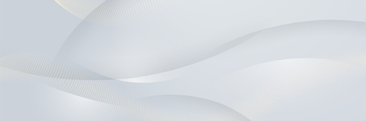 Abstract white and gold luxury banner background. Vector abstract graphic design banner pattern background template.