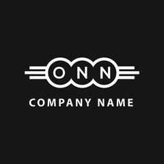 ONN letter logo design on black background. ONN  creative initials letter logo concept. ONN letter design.