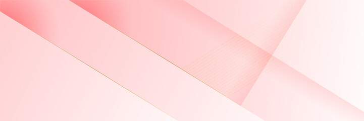 Obraz premium Modern light pink and gold abstract background. Abstract geometric shape pink gold background with light and shadow 3D layered for presentation design.