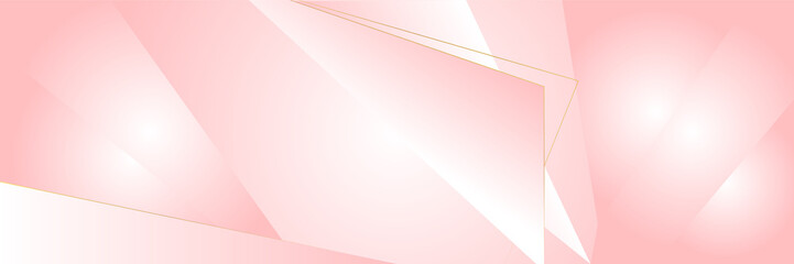 Modern light pink and gold abstract background. Abstract geometric shape pink gold background with light and shadow 3D layered for presentation design.