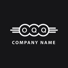 OQQ letter logo design on black background. OQQ  creative initials letter logo concept. OQQ letter design.