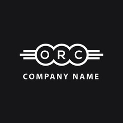 ORC letter logo design on black background. ORC  creative initials letter logo concept. ORC letter design.