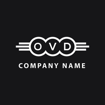 OVD letter logo design on black background. OVD  creative initials letter logo concept. OVD letter design.
