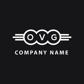 OVG letter logo design on black background. OVG  creative initials letter logo concept. OVG letter design.
