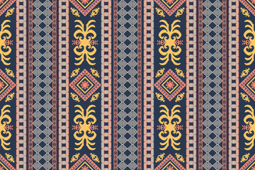 Geometric ethnic oriental traditional pattern.Figure tribal embroidery style.Design for background,wallpaper,clothing,wrapping,fabric,vector illustration