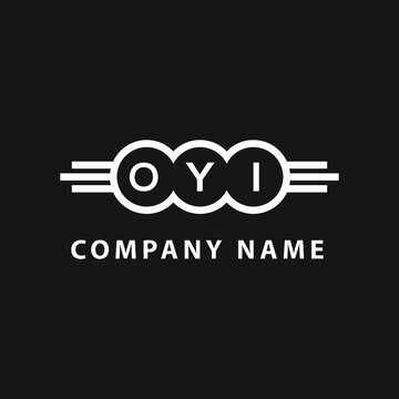 OYI letter logo design on black background. OYI creative  initials letter logo concept. OYI letter design.
