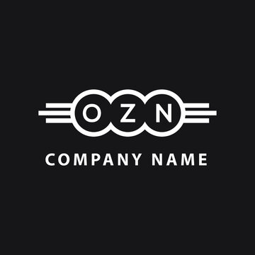 OZN letter logo design on black background. OZN  creative initials letter logo concept. OZN letter design.