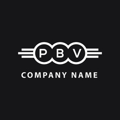 PBV letter logo design on black background. PBV  creative initials letter logo concept. PBV letter design.