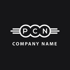 PCN letter logo design on black background. PCN  creative initials letter logo concept. PCN letter design. - obrazy, fototapety, plakaty