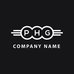 PHG letter logo design on black background. PHG  creative initials letter logo concept. PHG letter design.