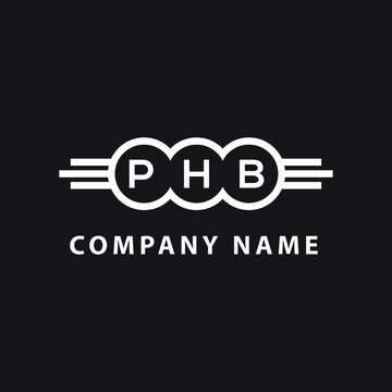 PHB letter logo design on black background. PHB  creative initials letter logo concept. PHB letter design.
