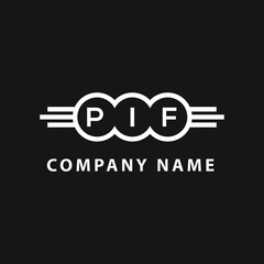 PIF letter logo design on black background. PIF creative  initials letter logo concept. PIF letter design.