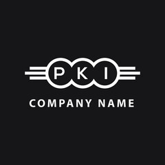 PKI  letter logo design on black background. PKI   creative initials letter logo concept. PKI  letter design.
