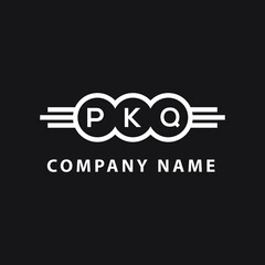 PKQ  letter logo design on black background. PKQ   creative initials letter logo concept. PKQ  letter design.
