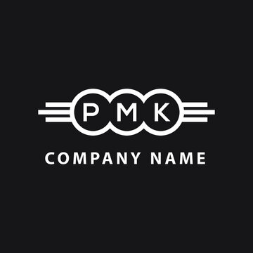 PMK  letter logo design on black background. PMK   creative initials letter logo concept. PMK  letter design.
