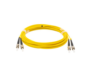 Fiber Optic Patch Cord on isolated white background