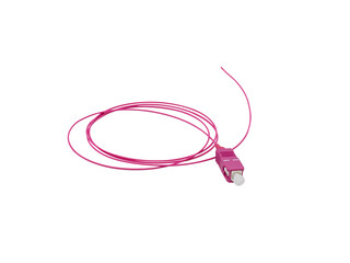 Fiber Optic Patch Cord on isolated white background