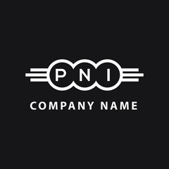 PNI  letter logo design on black background. PNI   creative initials letter logo concept. PNI  letter design.
