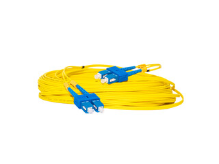Fiber Optic Patch Cord on isolated white background