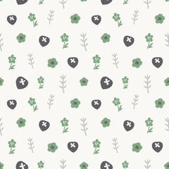 Decorative seamless pattern. Simple abstract shape