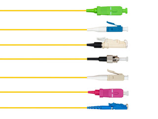 Fiber Optic Patch Cord on isolated white background