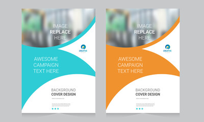 Cover design for annual report and business catalog, magazine, flyer or booklet. Brochure template layout. A4 cover vector EPS-10