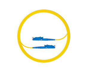 Fiber Optic Patch Cord on isolated white background