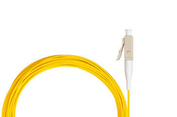 Fiber Optic Patch Cord on isolated white background