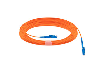 Fiber Optic Patch Cord on isolated white background