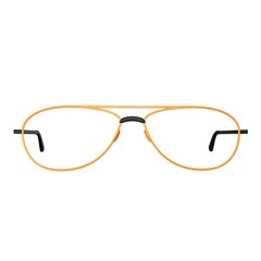 Aviators glasses with orange frames