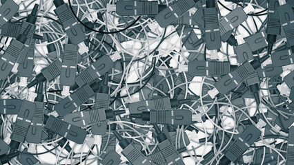 fiber optic cable background, top view