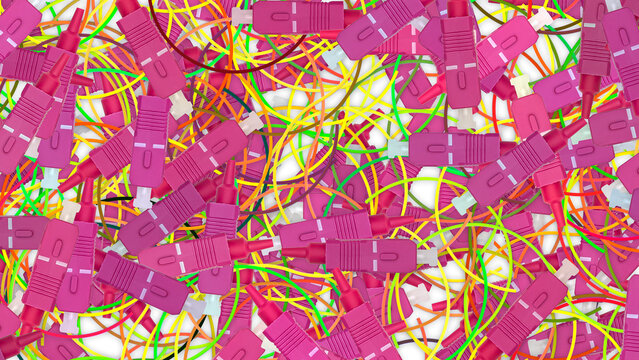 fiber optic cable background, top view