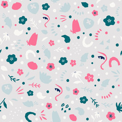Decorative seamless pattern. Simple abstract shape