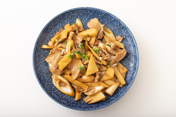たけのこと豚肉のオイスター炒め