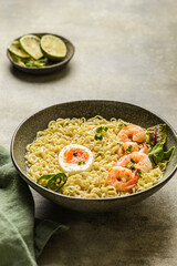 noodles with shrimp and egg
