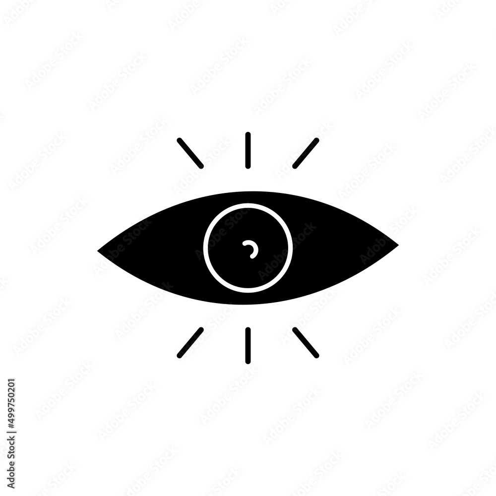Poster vision icon. glyph icon style. suitable for web page templates. business website icon. simple design