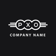 PXO letter logo design on black background. PXO   creative initials letter logo concept. PXO letter design.
