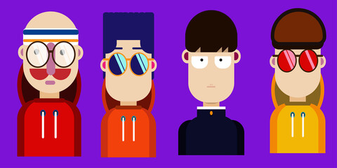 Flat Design Character Illustrations Avatar