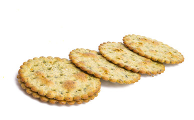 salted cracker isolated