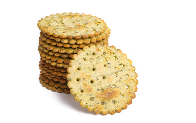 salted cracker isolated