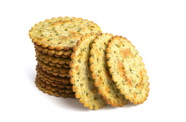 salted cracker isolated