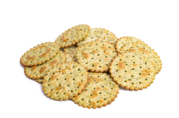 salted cracker isolated