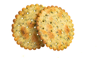 salted cracker isolated