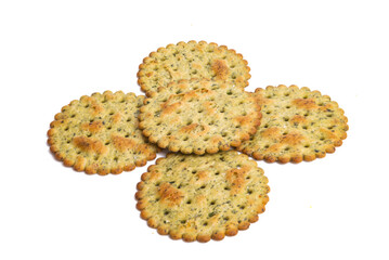 salted cracker isolated